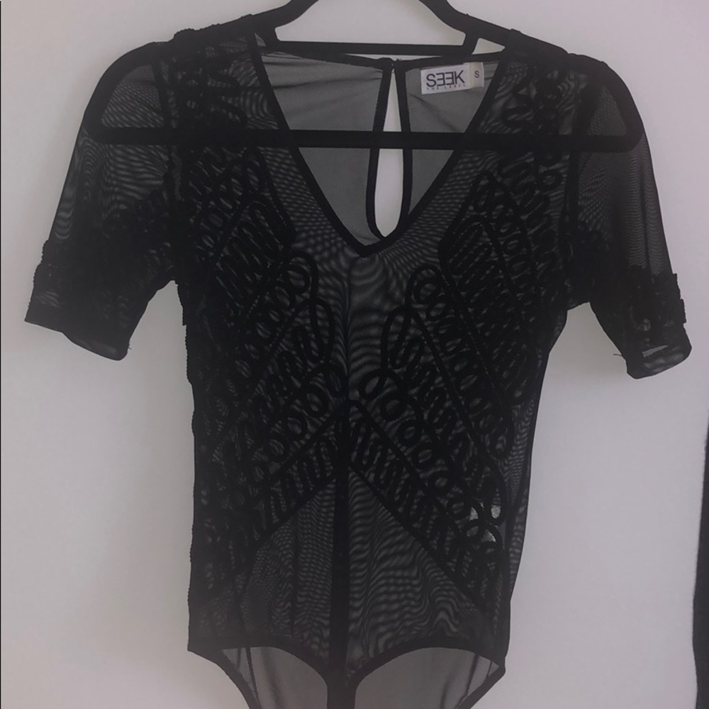 LF Chic Mesh Black Body Suit